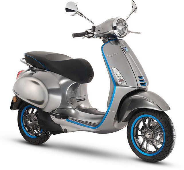 Sammensætning mel bytte rundt Vespa Elettrica - Elektrisk scooter 2023